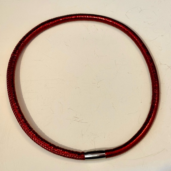 Brighton Double Sparkle Woodstock bracelet Red leather Holds beads & charms - Picture 3 of 10